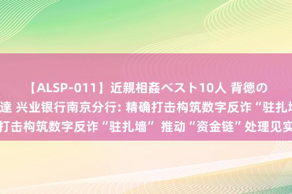 【ALSP-011】近親相姦ベスト10人 背徳の愛に溺れた10人の美母達 兴业银行南京分行: 精确打击构筑数字反诈“驻扎墙” 推动“资金链”处理见实效