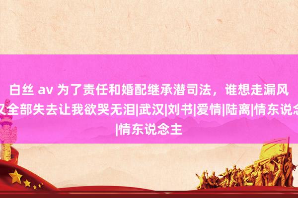 白丝 av 为了责任和婚配继承潜司法，谁想走漏风声又全部失去让我欲哭无泪|武汉|刘书|爱情|陆离|情东说念主